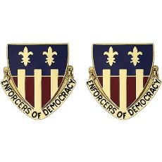 168th Quartermaster Battalion Unit Crest (Enforcers of Democracy)